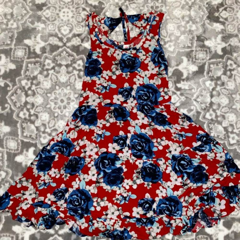 Justice girls floral flowy dress